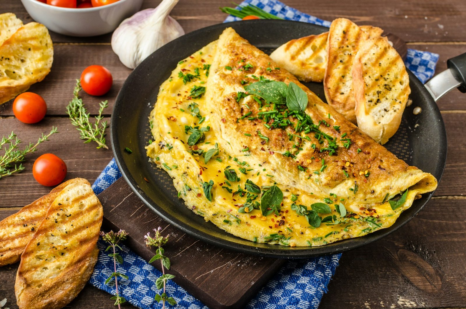 Omelette con verduras