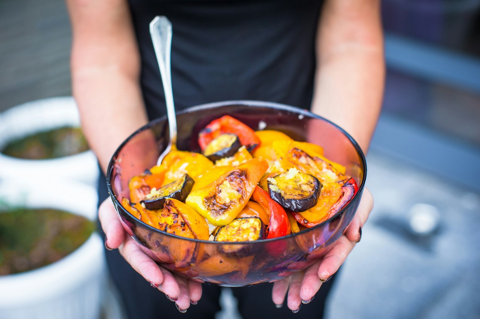 Vegetales salteados con carne