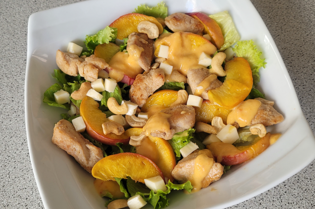 Nutriflex.life - recetas - Ensalada de duraznos con pollo