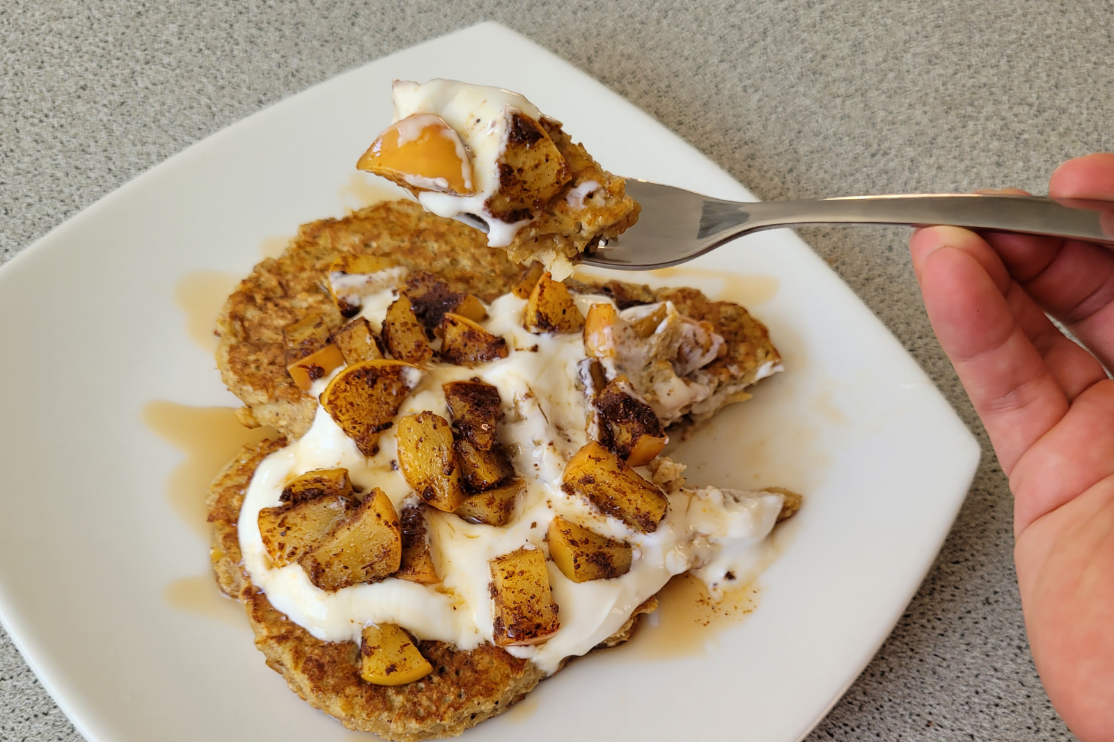 Pancakes de manzana y canela